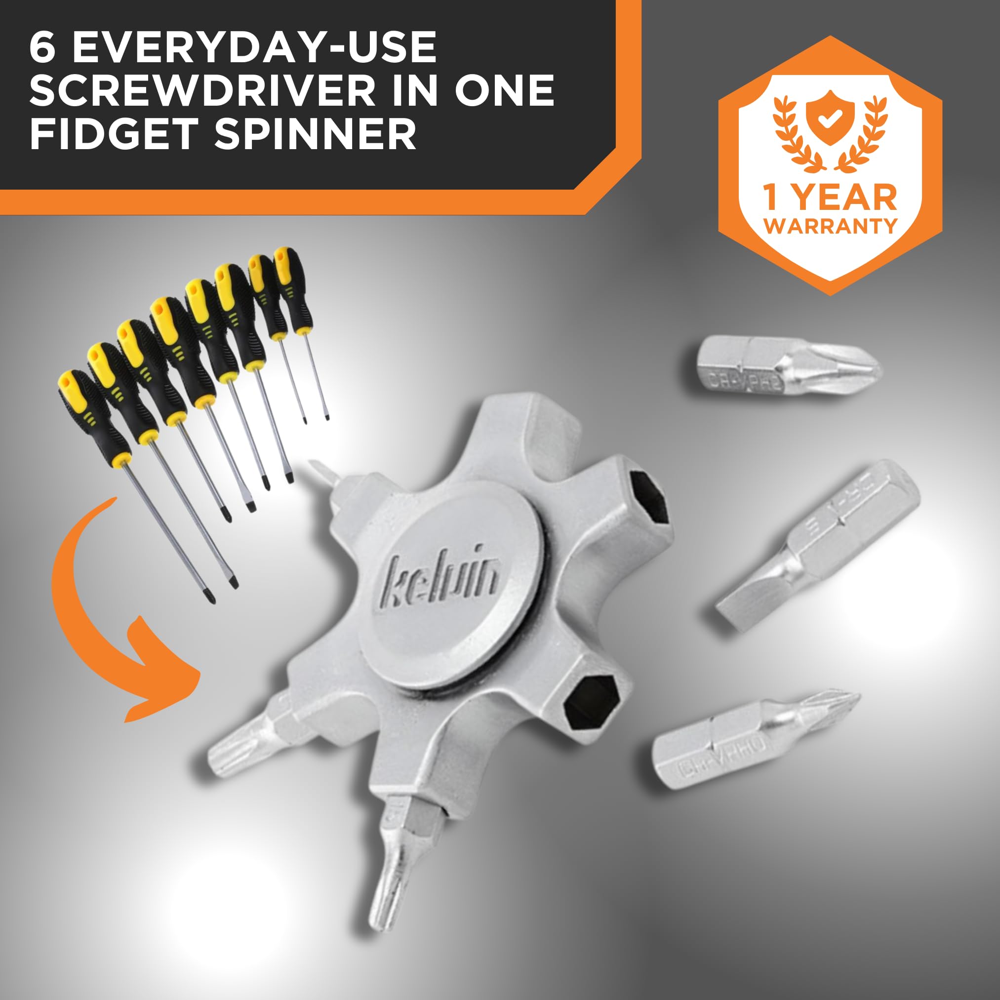 Kelvin Tools Kelvin 07 Fidget Spinner Multitool - Pocket Spinner